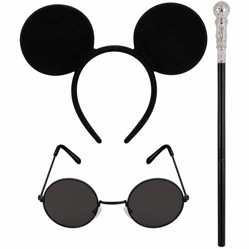 Blind mice set black ears - (black,