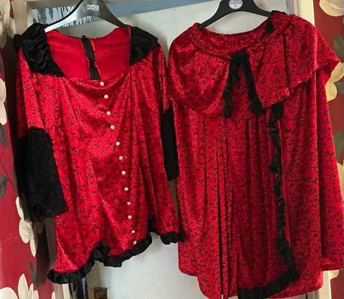 Red fancy dress carnival - red,