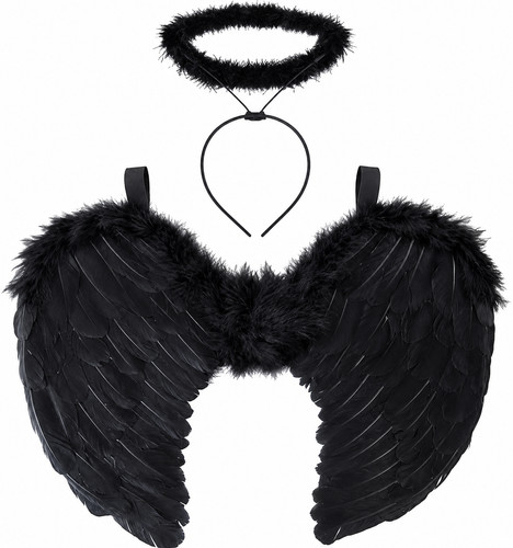 Black gothic dark angel - black,
