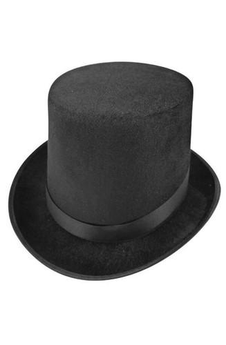 Black top hat hard high - black,