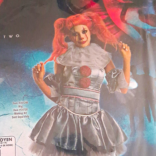 Silver horror clown womens - horror,