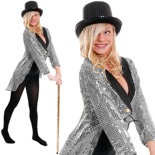 Silver sequin tailcoat - sequin,