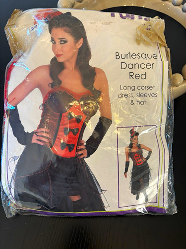 Burlesque dancer red corset - burlesque,