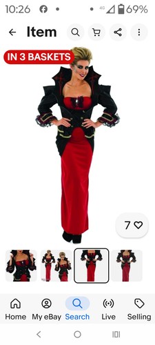 Vampiress costume dress size - vampiress,