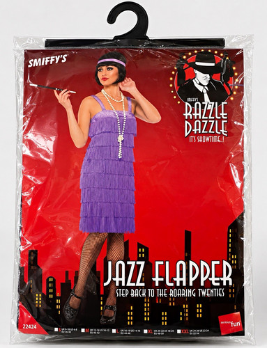 Smiffy purple flapper 1920s - purple,