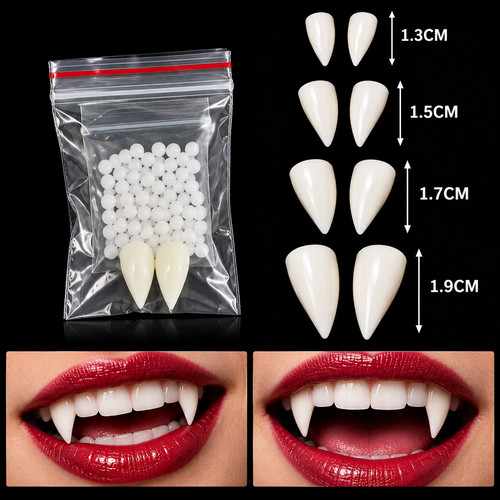 Sizes vampire teeth fangs - 4,