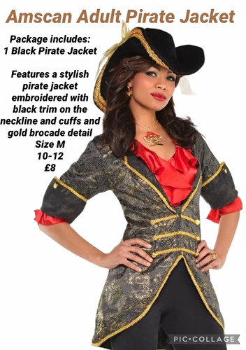 Amscan adult pirate jacket - adult,